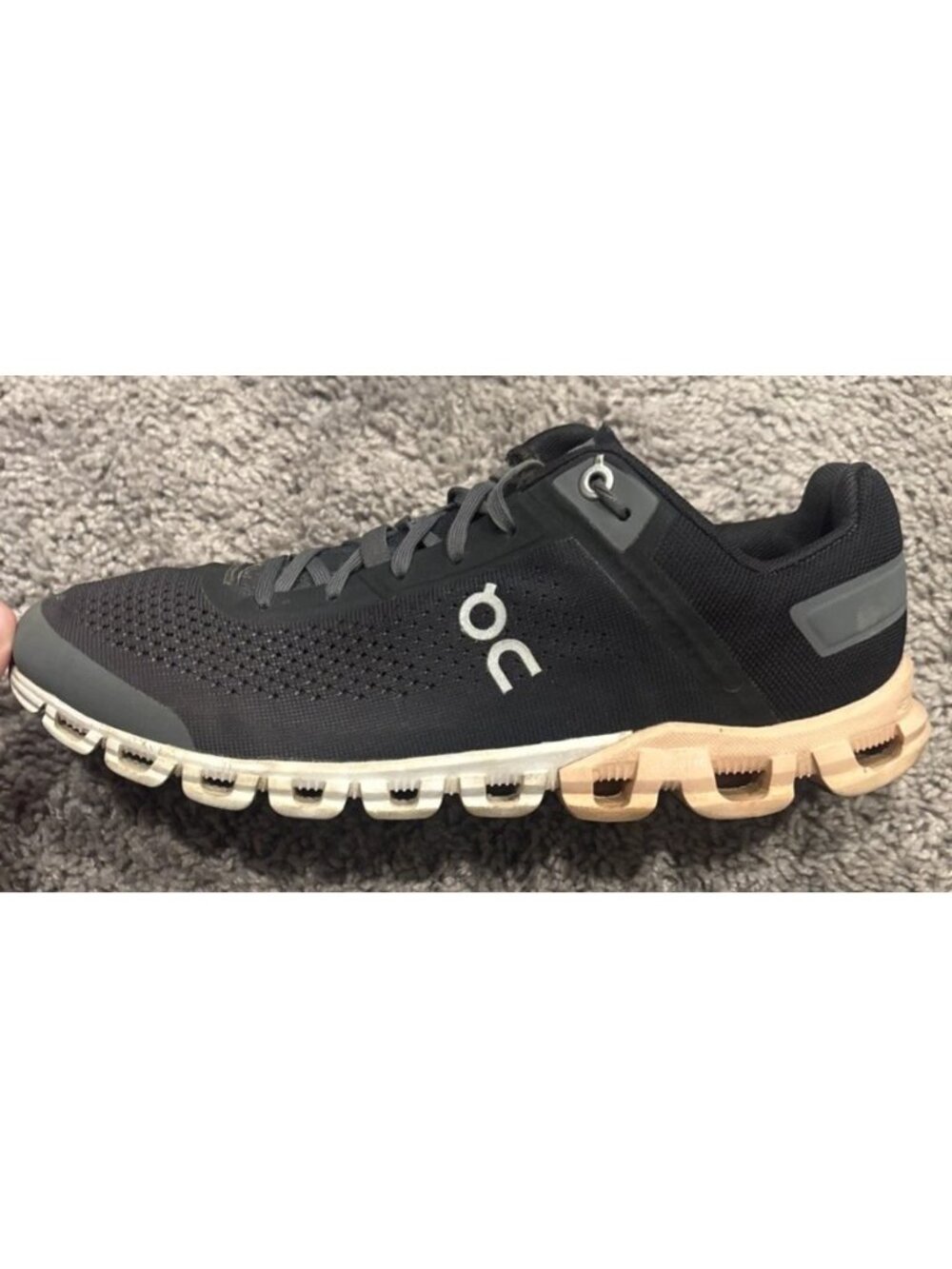 ON On Cloud Running Cloudflow Running Shoes Rock Rose Gray Pink Women Size 8.5